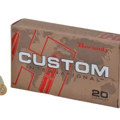Nabój 6.5 Creedmoor Hornady Custom International, idealny na dzika. Pudełko z 20 sztukami.