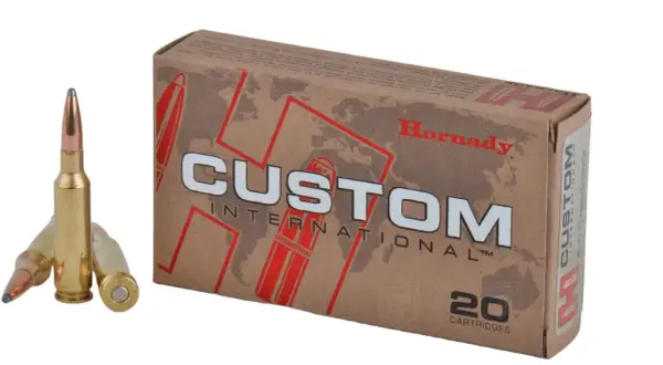 Nabój 6.5 Creedmoor Hornady Custom International, idealny na dzika. Pudełko z 20 sztukami.