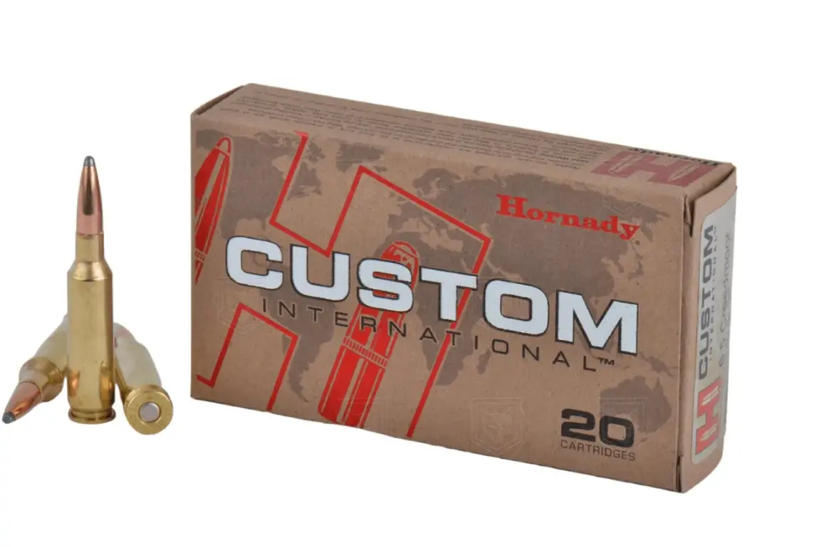 Nabój 6.5 Creedmoor Hornady Custom International, idealny na dzika. Pudełko z 20 sztukami.